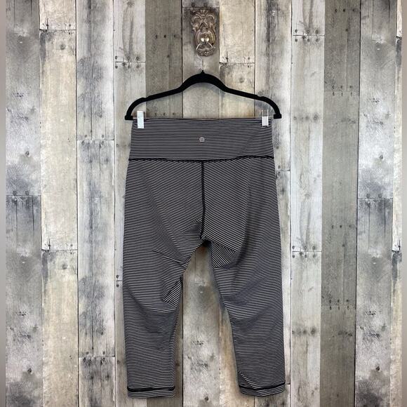 Lululemon Wunder Under Crop High-Rise*Full-On Luxtreme 21" Hype Stripe Size 12 - Picture 3 of 14